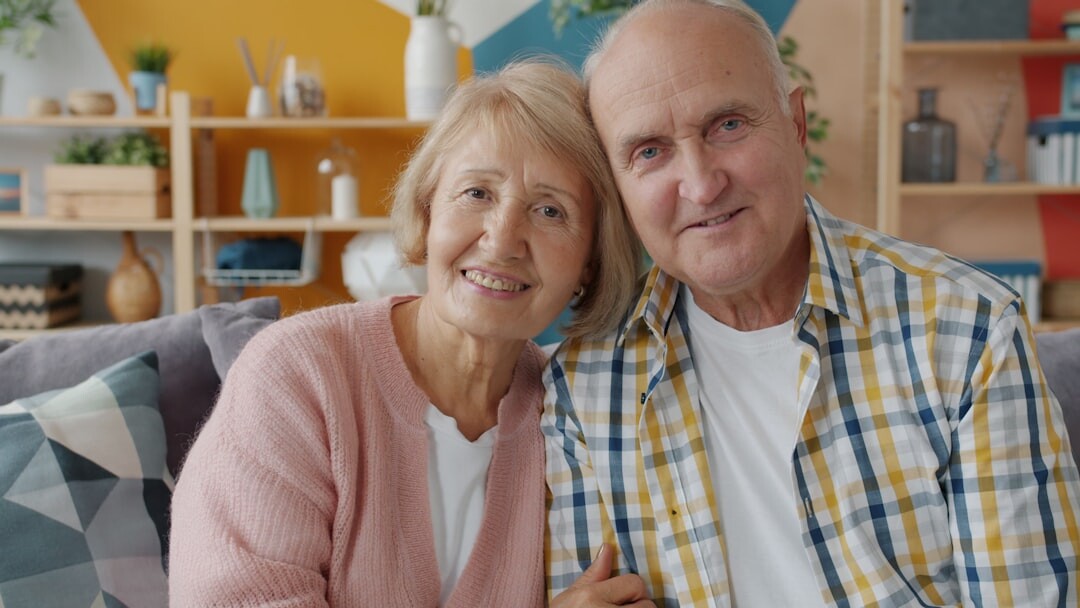 smiling elderly people